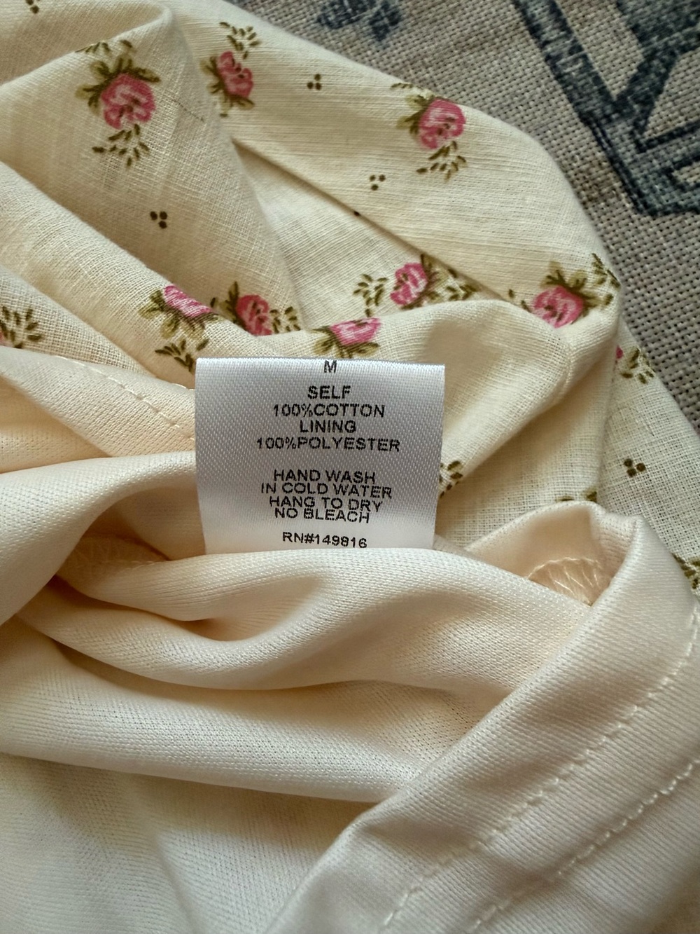 Cream Floral Square-Neck Sundress - Picture 11 of 14